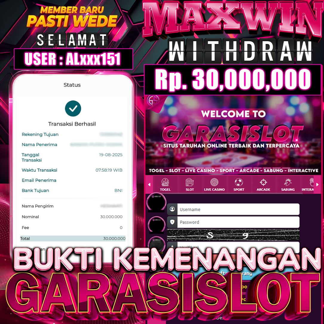 GARASISLOT - Bukti Kemenangan Casino Online Akurat 2025