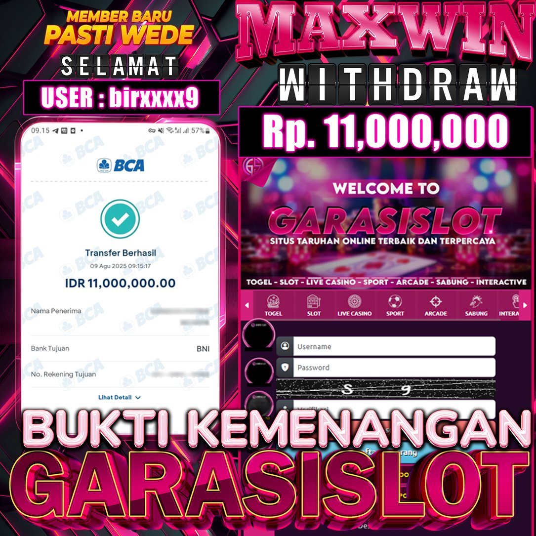 GARASISLOT - Modal Receh Profit Di Gatot Kaca Bukti Jp!