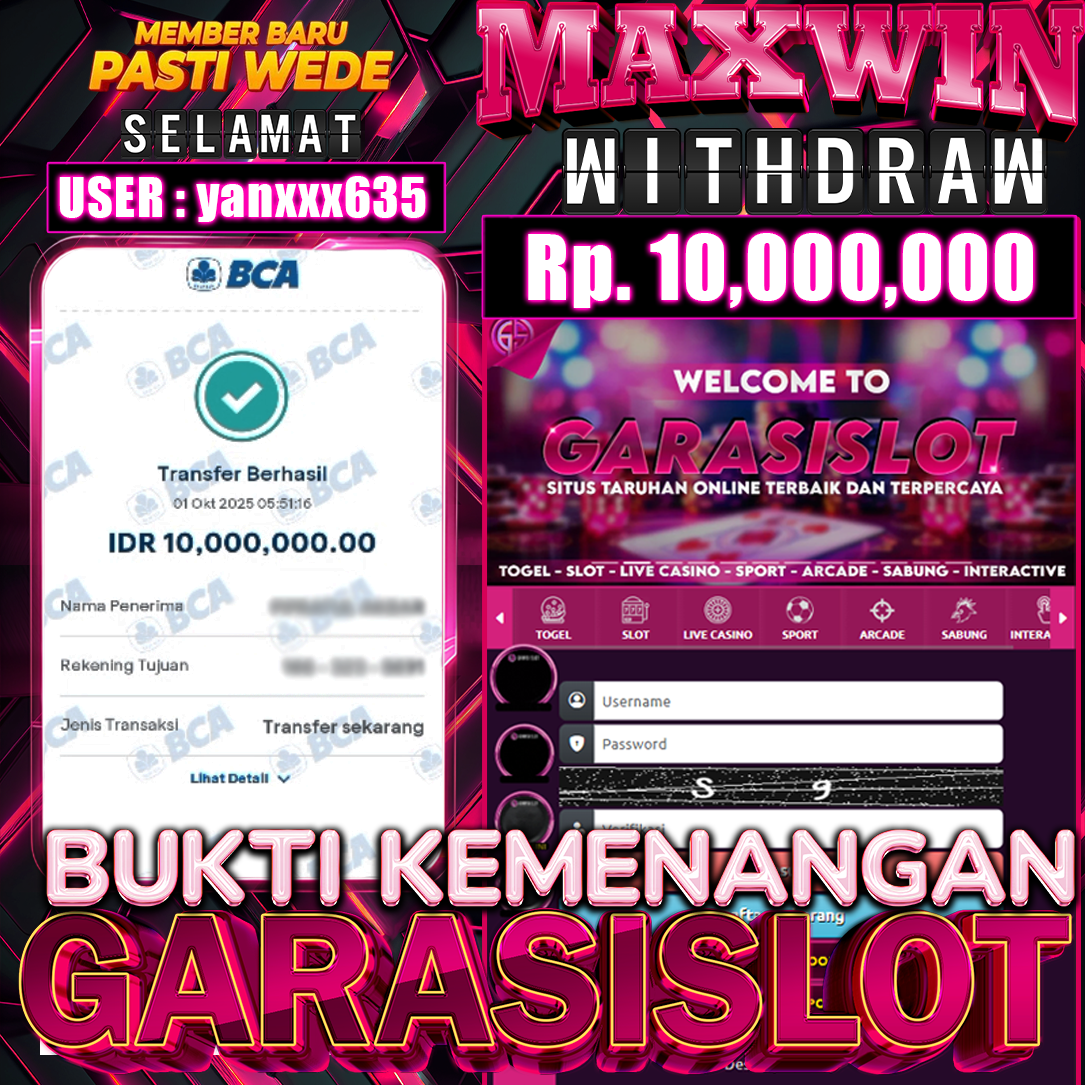 GARASISLOT Bukti kemenangan Sweet Rush Bonanza