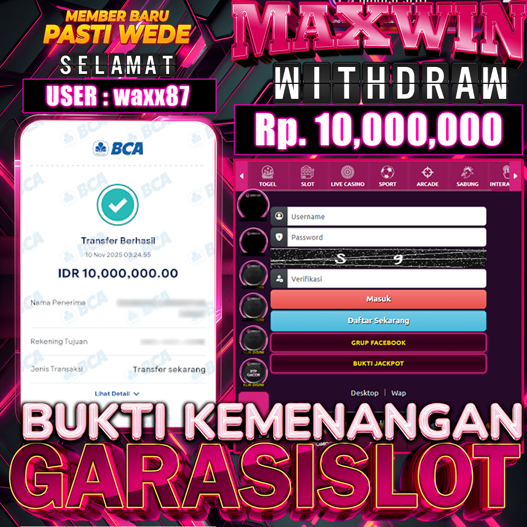 GARASISLOT Bukti kemenangan Wisdom of Athena 1000
