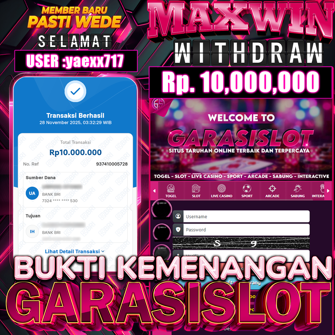 GARASISLOT Bukti kemenangan Sweet Rush Bonanza