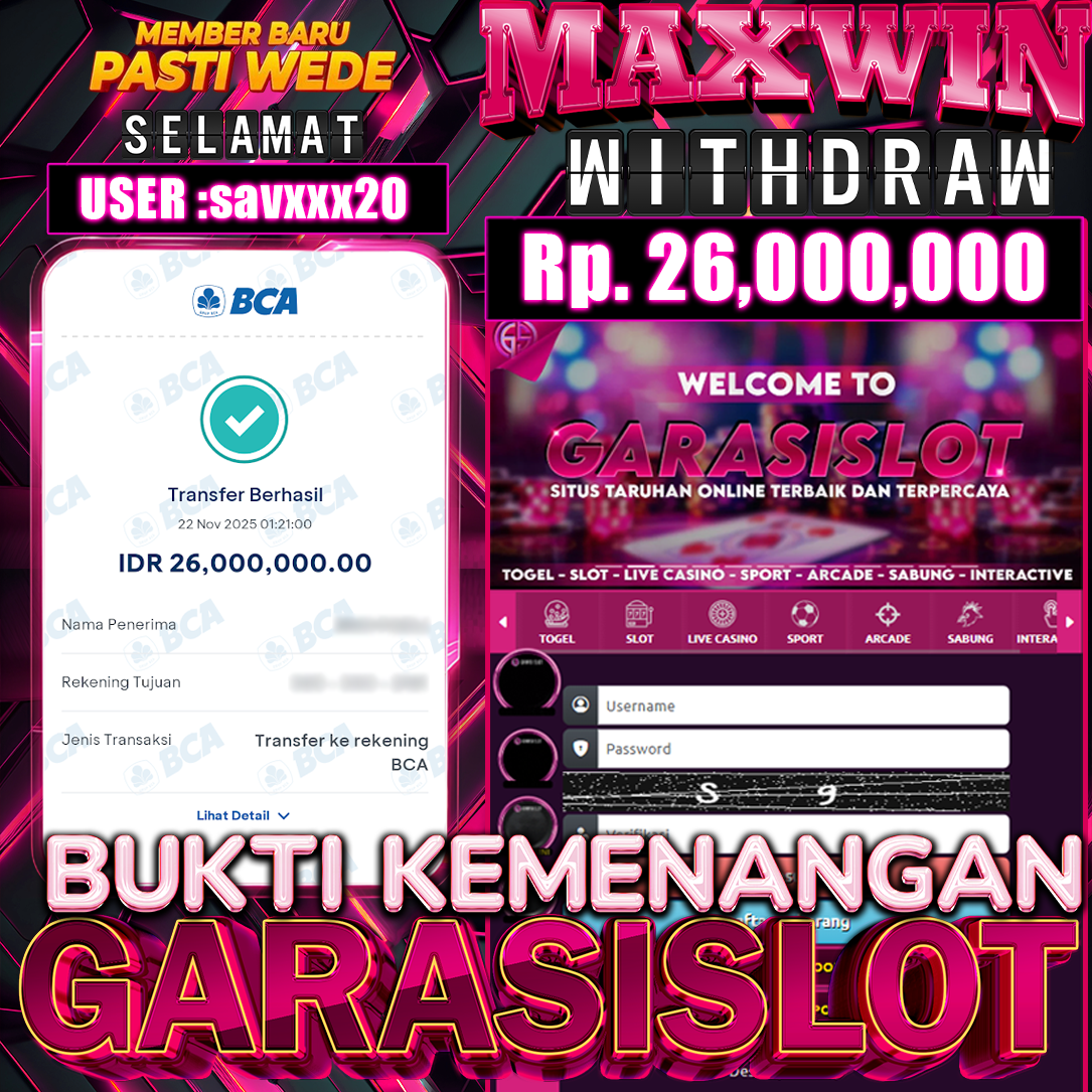GARASISLOT Bukti kemenangan Lucky Tiger 1000
