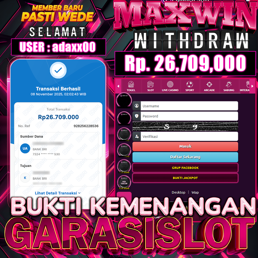 GARASISLOT Bukti kemenangan Lobster Bob’s Crazy Crab Shack