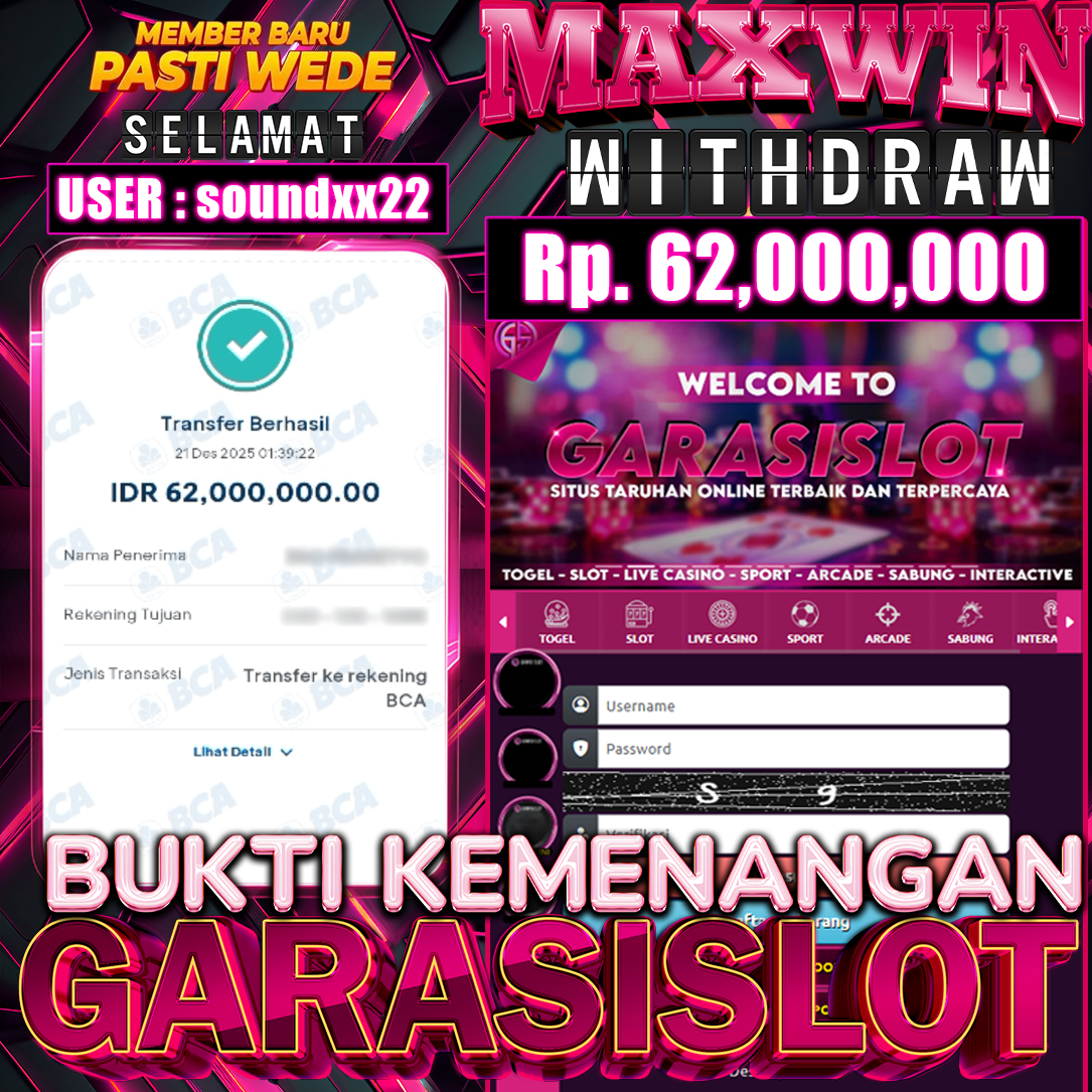 GARASISLOT Bukti kemenangan Starlight Princess 1000